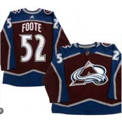 Men Colorado Avalanche ADAM FOOTE #52 Burgundy Adidas PRO Jersey