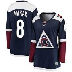 Women Adidas Colorado Avalanche 8 Cale Makar Navy Alternate Authentic Stitched NHL Jersey