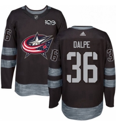 Mens Adidas Columbus Blue Jackets 36 Zac Dalpe Authentic Black 1917 2017 100th Anniversary NHL Jersey 