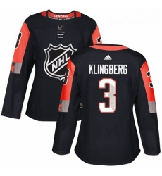 Womens Adidas Dallas Stars 3 John Klingberg Authentic Black 2018 All Star Central Division NHL Jersey 