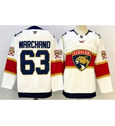 Men Florida Panthers 63 Brad Marchand White 2024 25 Home Stitched Hockey Jersey