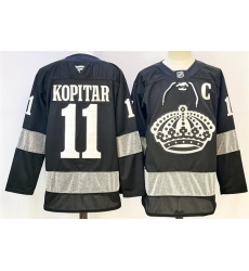 Men Los Angeles Kings 11 Anze Kopitar Black With C Patch Alternate Stitched Hockey Jersey Men Los Angeles Kings 11 Anze Kopitar Black With C Patch Alternate Stitched Hockey Jersey
