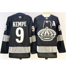 Men Los Angeles Kings 9 Adrian Kempe Black With A Patch Alternate Stitched Hockey Jersey Men Los Angeles Kings 9 Adrian Kempe Black With A Patch Alternate Stitched Hockey Jersey