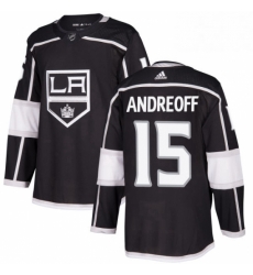 Mens Adidas Los Angeles Kings 15 Andy Andreoff Premier Black Home NHL Jersey 