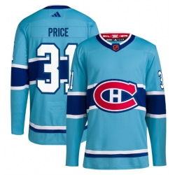 Men Montreal Canadiens 31 Carey Price 2022 23 Reverse Retro Stitched Jersey