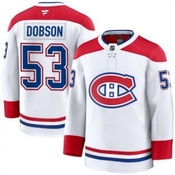 Men Montreal Canadiens 53 Noah Dobson White 2024 25 Stitched Jersey