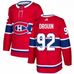 Mens Adidas Montreal Canadiens 92 Jonathan Drouin Premier Red Home NHL Jersey 