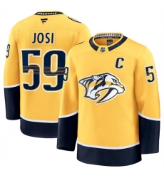 Men Nashville Predators 59 Roman Josi Gold 2024 25 Home Stitched Hockey Jersey