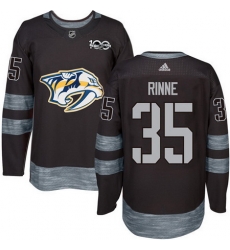 Predators #35 Pekka Rinne Black 1917 2017 100th Anniversary Stitched NHL Jersey