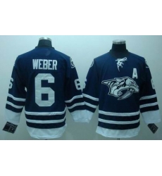 RBK Nashville Predators 6# WEBER Premier BLUE Jersey