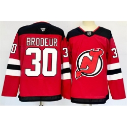 Men New Jersey Devils 30 Martin Brodeur Red 2024 25 Home Stitched Hockey Jersey