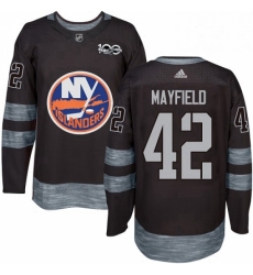 Mens Adidas New York Islanders 42 Scott Mayfield Premier Black 1917 2017 100th Anniversary NHL Jersey 