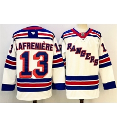 Men New York Rangers 13 Alexis Lafreniere White 2024 25 Away Stitched Hockey Jersey Men New York Rangers 13 Alexis Lafreniere White 2024 25 Away Stitched Hockey Jersey