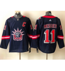 Men New York Rangers Mark Messier 11 Navy 2020 21 Reverse Retro Adidas Jersey