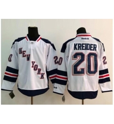 New York Rangers #20 Chris Kreider White 2014 Stadium Series Stitched NHL Jersey