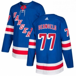 Youth Adidas New York Rangers 77 Anthony DeAngelo Premier Royal Blue Home NHL Jersey 