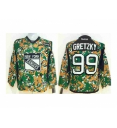 Youth nhl jerseys new york rangers #99 gretzky camo[patch C]