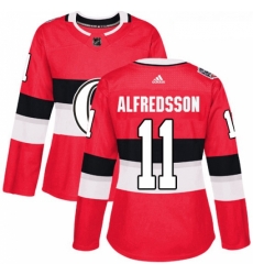 Womens Adidas Ottawa Senators 11 Daniel Alfredsson Authentic Red 2017 100 Classic NHL Jersey 