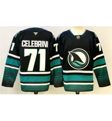 Men San Jose Sharks 71 Macklin Celebrini Black 2024 25 Alternate Stitched Hockey Jersey