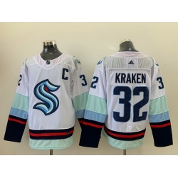 Men Seattle Kraken 32 Seattle Kraken White Adidas Jersey