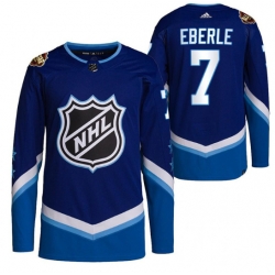 Men Seattle Kraken 7 Jordan Eberle 2022 All Star Blue Stitched Jersey