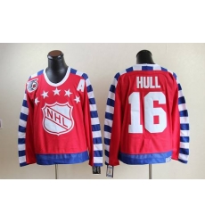 Blues #16 Brett Hull Red All Star CCM Throwback 75TH Stitched NHL Jersey