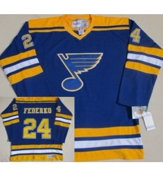 St.Louis Blues #24 Bernie Federko Blue Throwback CCM Jersey