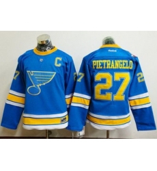 Blues #27 Alex Pietrangelo Light Blue 2017 Winter Classic Womens Stitched NHL Jersey