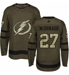 Mens Adidas Tampa Bay Lightning 27 Ryan McDonagh Authentic Green Salute to Service NHL Jerse