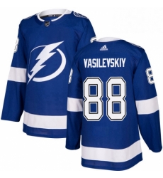 Mens Adidas Tampa Bay Lightning 88 Andrei Vasilevskiy Authentic Royal Blue Home NHL Jersey 