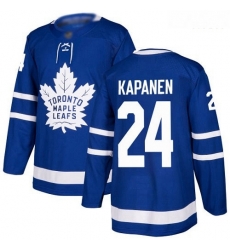 Maple Leafs #24 Kasperi Kapanen Blue Home Authentic Stitched Hockey Jersey