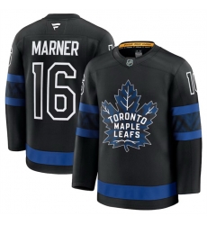 Men Toronto Maple Leafs 16 Mitchell Marner Black 2024 25 Alternate Stitched Hockey Jersey