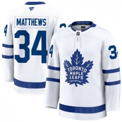 Men Toronto Maple Leafs Auston Matthews 34 Fanatics Away White Premium Stitched Hockey Jersey