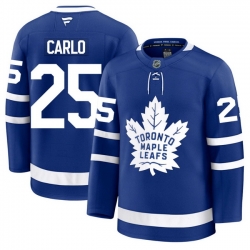 Men Toronto Maple Leafs Brandon Carlo 25 Fanatics Home Blue Premium Stitched Hockey Jersey