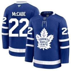 Men Toronto Maple Leafs Jake McCabe 22 Fanatics Home Blue Premium Stitched Hockey Jersey