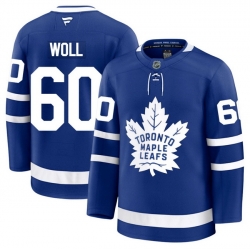 Men Toronto Maple Leafs Joseph Woll 60 Fanatics Home Blue Premium Stitched Hockey Jersey