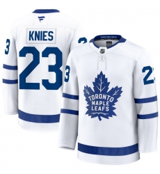 Men Toronto Maple Leafs Matthew Knies 23 Fanatics Away White Premium Stitched Hockey Jersey Men Toronto Maple Leafs Matthew Knies 23 Fanatics Away White Premium Stitched Hockey Jersey