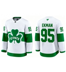 Men Toronto Maple Leafs Oliver Ekman 95 White St Patricks Authentic Jersey