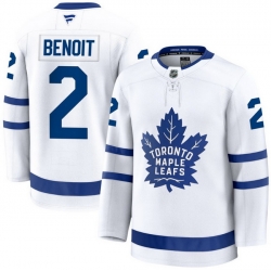 Men Toronto Maple Leafs Simon Benoit 2 Fanatics Away White Premium Stitched Hockey Jersey