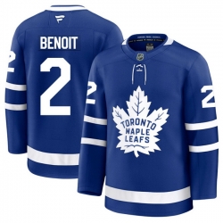 Men Toronto Maple Leafs Simon Benoit 2 Fanatics Home Blue Premium Stitched Hockey Jersey