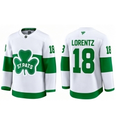 Men Toronto Maple Leafs Steven Lorentz 18 White St Patricks Authentic Jersey