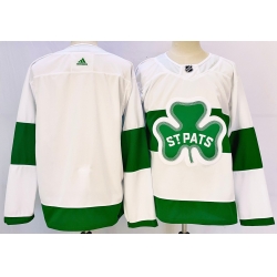 Men's Toronto Maple Leafs White Blank St Patricks Authentic Jersey