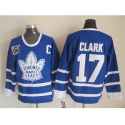 NHL Toronto Maple Leafs #17 Wendel Clark blue Jerseys[m&n 75th]