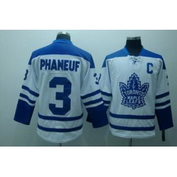 KIDS Toronto Maple Leafs 3 Phaneuf white Jerseys C patch