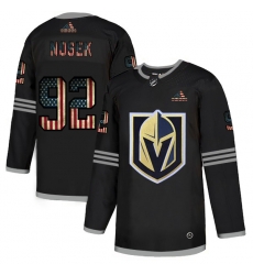 Men Vegas Golden Knights 92 Tomas Nosek Black USA Flag Fashion Adidas Jersey