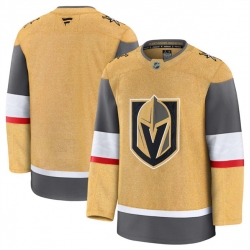 Men Vegas Golden Knights Blank Gold 2024 25 Home Stitched Hockey Jersey