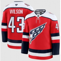 Men Washington Capitals 43 Tom Wilson Red 2025 26 Alternate Stitched Hockey Jersey