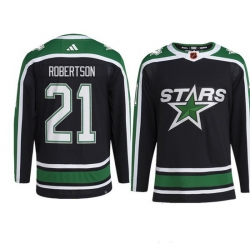 Youth Dallas Stars 21 Jason Robertson Black 2022 23 Reverse Retro Stitched Jersey