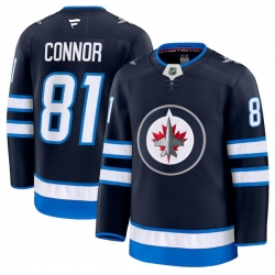 Men Winnipeg Jets 81 Kyle Connor Navy 2024 25 Home Stitched Hockey Jersey