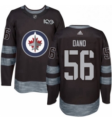 Mens Adidas Winnipeg Jets 56 Marko Dano Premier Black 1917 2017 100th Anniversary NHL Jersey 